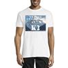Generic Travel The World K2 Mountain Crew Neck T-shirt Uomo Cotone Bianco, bianco, XXL