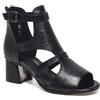 TOSOFT Sandali Alla Caviglia Comodi Da Donna Stivaletti Casual Punta Aperta Tacchi Spessi Scarpe Da Passeggio For La Mamma Con Tacco A Blocco(Black,39)