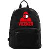 Tipolitografia Ghisleri Zaino ultras VICENZA biancorosso felpa ultras adulto bambino in nylon con tasche cerniera e spalline - prodotto personalizzato