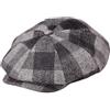 SDIUAKBV Berretto Strillone Cappello Ottagonale da Donna, in Lana, for Primavera, Autunno e Inverno, Berretto in Feltro Uomo, Taglia Grande(Gray,M L 57-58cm)