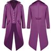 each women Mens Gothic Frock Coat Jacket Men Black Medieval Steampunk Costume Court Victorian Cosplay Frac