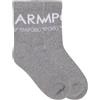 Emporio Armani Iconic Logoband 2-Pack Short Socks, GRIGIOMELANGE Chiaro, One Size Women's
