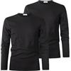 Liabel Maglia a Maniche Lunghe Uomo, Art. 2828-333, Pacco da 2pz, Nero XXL