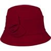 Seeberger Cappello Cloche a Coste Fine Donna - da con Fodera Autunno/Inverno Inverno - M (56-57 cm) Rosso