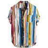 Xmiral Camicia Uomo Vintage in Cotone Stampa anacardio Manica Corta Hawaii Top Colore (3XL,19- Multicolore)