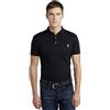 Ralph Lauren Polo in piquet elasticizzato, vestibilità aderente, Nero , XXL