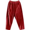 Generisch Pantaloni in velluto a coste, da donna, a gamba larga, invernali, termici, taglie forti, per il tempo libero, da jogging, caldi, casual, da trekking, comodi, in tinta unita, per autunno e