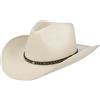 Stetson CAPPELLISHOP Pittsfield Cappello Western Gambler Paglia Toyo Fascia in Pelle Unisex Primavera Estate