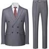 Generic Completo da Uomo a Tre Pezzi Doppiopetto, Composto da Blazer, Gilet e Pantaloni, vestibilità Slim, Ideale per Matrimoni, Balli di fine Anno e Smoking, Colore Grigio Scuro, Taglia 3XL.