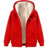 Generic Cardigan da uomo Uk Zip - Felpe con cappuccio da uomo foderate in pile con cerniera casual invernale calda a maniche lunghe con cappuccio caldo top con cappuccio spesso oversize ispessito termico