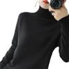 DYJAGYO Maglia Donna in Cashmere Con Dolcevita e Collo Rotondo (2X-Large, Black)