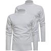 Liabel Maglia Lupetto Uomo Caldo Cotone Conf da 2 pz, Bianco M