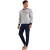 Il Granchio Pigiama Uomo in Cotone gp1111 (IT, Testo, M, Regular, Regular, Grigio)