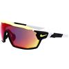 Nike SHOW X RUSH E DZ7369 010 Matte Black/Field Tint Sunglasses Unisex Iniettato, Shield, 58