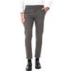 Ciabalù Pantaloni Uomo Invernali Eleganti in Cotone Caldo Tinta Unita Regular Fit Modello Chino Tasca America da Lavoro per Ufficio (IT, Numero, 44, Regular, Regular, Fango)