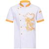 Generisch Casacca da Cucina Uomo Pesca Camicia Unisex Abbigliamento da Cucina per Hotel Con Maniche Lunghe e Bottoni Rossi Contrastanti Casacca da Cucina per Donna e Uomo Camicia a Quadri Rossa Uomo