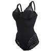 MyLady Body Contenitivo Modellante Senza Ferretto Coppa C | Body Shaper Snellente con Spalline larghe per Taglie Forti | Coppe Non Imbottite e Pannello Frontale Foderati in Cotone (Nero, 6C)
