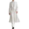 Gefomuofe Frack - Giacca da uomo lunga a punta lunga, per smoking, stile classico, per spettacolo di magia, slim party, formale, da matrimonio, blazer, Nero , S