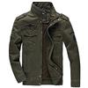 YOUCAI Giacca Militare Da Uomo Classica In Cotone Giubbotto Con Zip Antivento Cappotto Casual Tempo Libero Giaccone Leggera Autunnale,Verde,XL