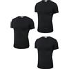 Enrico Coveri Maglietta Intima Uomo Girocollo, 100% Cotone Pettinato, Offerta 3-6-12 Pezzi, Anche in Taglie Maxi, Maglietta Intima Uomo Cotone ET1100 (3 Pezzi Nero, 5XL)