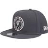 New Era 9Fifty Snapback Cap MLS Inter Miami Charcoal, Carbone, Taglia unica