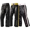 Paffen Sport Kick Star - Pantaloni da kickboxing per competizioni e allenamento, effetto seta, Unisex - Adulto, 682932003, nero/bianco/rosso, S