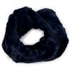 Emila Scaldacollo pelliccia blu ecologica sintetica da donna ragazza collo ad anello chiuso sciarpa di ecopelliccia fascia calda morbida casual elegante viaggio invernale autunno inverno Blu