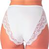 JADEA Slip Donna in Cotone Elasticizzato, Offerta 6-12 Pezzi, Slip Donna Midi, Slip Donna con Pizzo Art. 530 (6 Pezzi Bianco, 6)