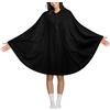 TZTTZT Coperta con cappuccio indossabile con stampa nera, poncho, coperta con cappuccio, comoda, morbida e calda, mantello avvolgente con cappuccio, per donne e adulti