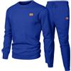 Generico Tuta Completa Sportiva Invernale Uomo 2 Pezzi Taglie Forti Camicia e Pantalone Elegante Tinta Unita Autunno Inverno Casual Felpa e Pantaloni con Tasche Comoda Alla Moda Sportiva Jogging