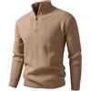 Mymyguoe - Maglione in lana da uomo, slim fit, a collo alto, con motivo a treccia, a maniche lunghe, sottogiacca, tinta unita, caldo, per inverno, moda in maglia, maglione da lavoro, L