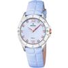 Festina Orologio Donna Analogico Cinturino in Pelle Blu - Quarzo - Vetro minerale alta resistenza - Impermeabile 5 ATM - Elegante, classico e vintage - Special Prices F16929/D