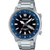 Casio Collection - Orologio Da Polso Da Uomo Al Quarzo Casual Bracciale E Cassa In Acciaio Inox Di Colore Grigio Quadrante Analogico Nero - MTD-130D-1A2