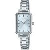 Casio LTP-V009D-2E - Orologio da donna, rettangolare, in acciaio inox, quadrante blu, colore: oro, Oro, Bracciale
