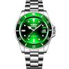 DAXIAOYU Orologio meccanico da uomo automatico a carica manuale orologio da polso da uomo d'affari 20 mm cinturino in acciaio inox orologi militari, Verde, Bracciale