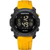 NAVIFORCE Orologio digitale da uomo, sportivo, impermeabile, con cronometro, sveglia, cinturino in gomma, Nero e giallo.