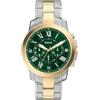 Fossil Orologio cronografo al quarzo in acciaio inox Grant da uomo, Due toni/verde