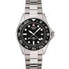 Swiss Alpine Military 7052 - Orologio analogico al quarzo, GMT, da uomo, in acciaio inox, Acciaio/nero/nero - 1137sam.