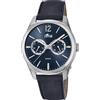 LOTUS Orologio Uomo Analogico Pelle Blu - Quarzo - Vetro Minerale - Impermeabile 5 ATM Elegante Multifunzione 18374/3 Special Prices