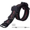 uEmoh Cinturino di ricambio per orologi in nylon compatibile Casio G-Shock modello GA-100 GA-110 GA-100C GA-300 GA-120 GA-200 GD-100 GA-140 GA-735 GA-800 DW-5600 DW-5600 10 DW. 5300, Nero/rosso, Moderno
