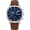 Timberland Driscoll Orologio Uomo Colore Beige con Cinturino in Pelle Impermeabilità 5 Bar Diametro Cassa 46mm TDWGF0040702, argento, cinghia