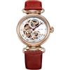 Sea Gull SEA-GULL Orologio da donna con cinturino in pelle impermeabile scheletro meccanico automatico per orologio da donna serie 6002L, 511.11.6002l-r
