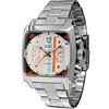Ourui Orologi Da Polso,Orologio Meccanico Automatico Multifunzionale Con Quadrante Quadrato, Bianco
