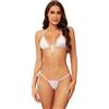 Dadress Micro Bikini Set Extreme Sexy Halter Costume da Bagno Cravatta Laterale G-String Cheeky Tanga Costumi da Bagno 2 Pz Mini Bikini per Le Donne, Nero, Taglia Unica