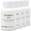 Anastore OMEGA 3 - DHA * PACK 3+1 GRATIS * 650 mg / 240 capsule * Cervello, Vista