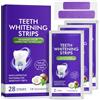 Dachitian Strisce sbiancanti viola, confezione da 28 pezzi per sbiancamento dei denti per 14 trattamenti, risultati rapidi 30 minuti, formula resistente, sicuro e antiscivolo per tutti
