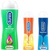 Durex Gel Lubrificanti - Gel Massaggio Aloe Vera & 2 Gel Piacere per Lei e per Lui (Massaggio Aloe Vera & Sensitive & Hot)