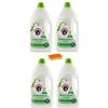 GALLIK 4x Chanteclair Ammorbidente Muschio 60 Lavaggi, 4 Flaconi da 3000 ml+ spugna piatti KIT CREATO DA GALLIK