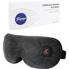 Telepepe Maschera per gli occhi riscaldata, senza fili, impacco caldo per blefarite e occhi secchi, maschera per occhi asciutti che blocca la luce, per uomini e donne, 1000 mAh, ricaricabile (nero)