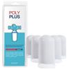 TANIASHOP Poly Plus Ricariche Sale Polifosfato 80g per Dosatori Proporzionali - Anticalcare e Anticorrosione per Caldaie, Elettrodomestici e Impianti Idraulici (6 Pezzi)